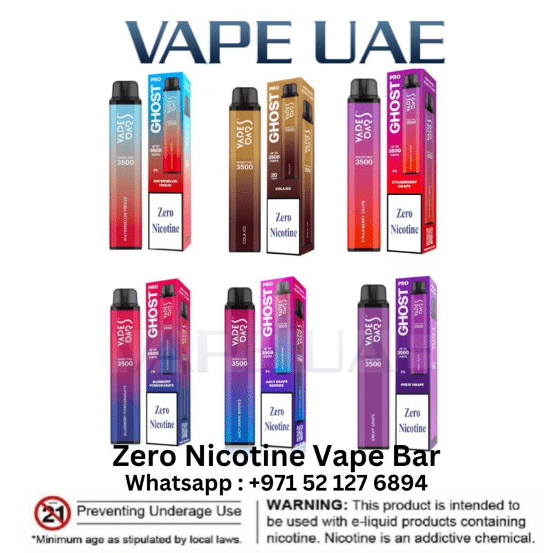 Zero Nicotine Vape Bar Ghost Pro 3500 Puffs Disposable In Dubai