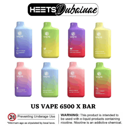 US VAPE 6500 X BAR RECHARGEABLE DISPOSABLE VAPE