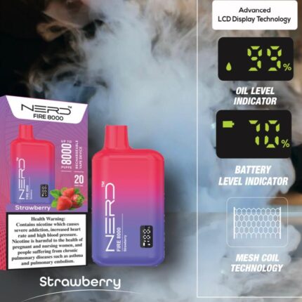 Nerd Fire 8000 Puffs Disposable Vape 2% Nicotine