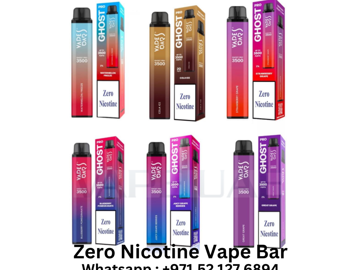 Zero Nicotine Vape Bar Ghost Pro 3500 Puffs Disposable in Dubai