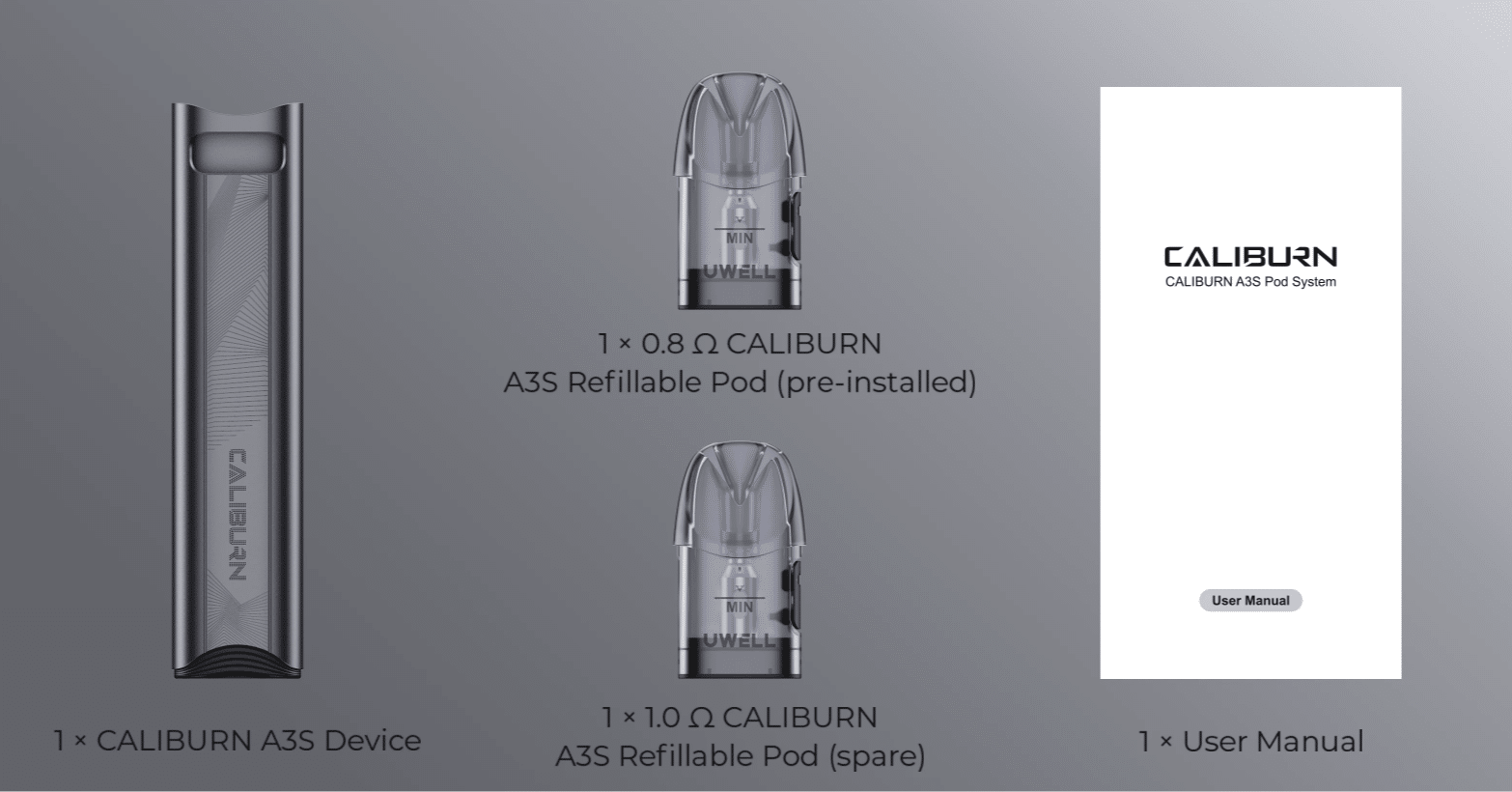 Uwell Caliburn A3s Pod System 