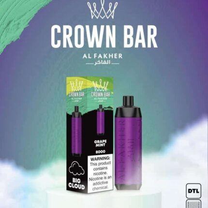 Al Fakher 8000 Puffs Crown Bar 5mg DTL (BIG CLOUD)