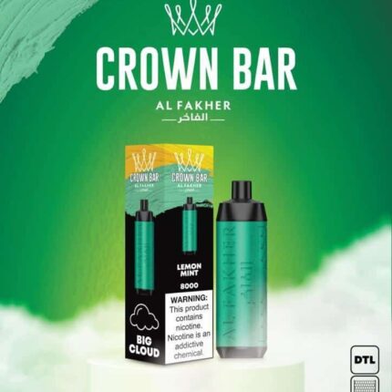 Al Fakher 8000 Puffs Crown Bar 5mg DTL (BIG CLOUD)