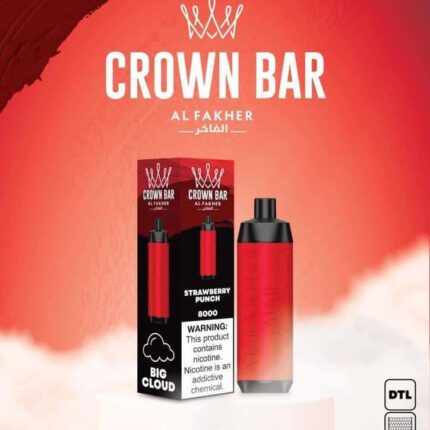 Al Fakher 8000 Puffs Crown Bar 5mg DTL (BIG CLOUD)