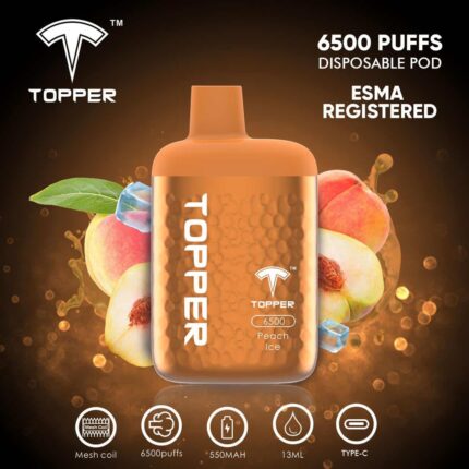 New Topper 6500 Puffs Disposable Vape