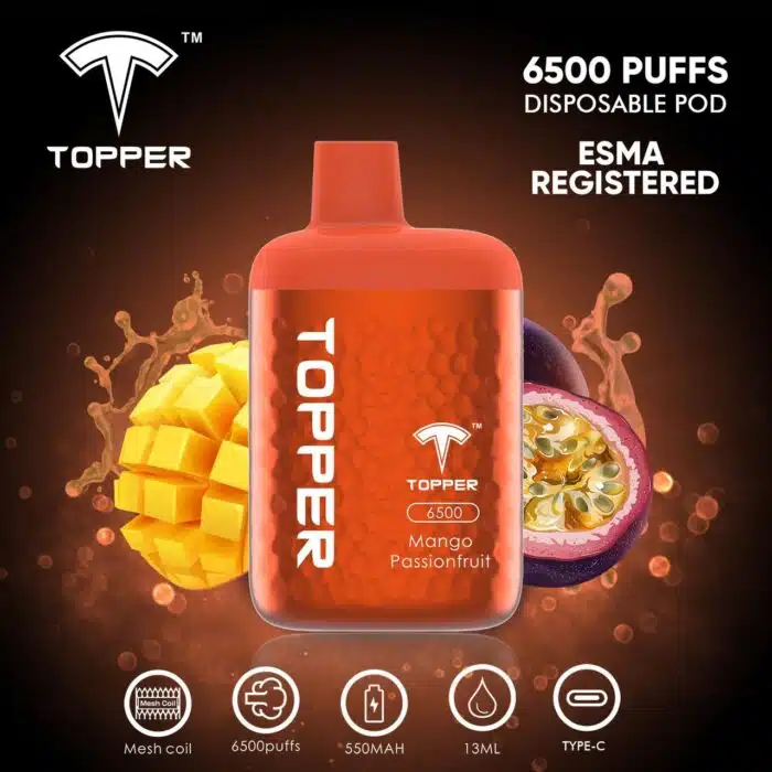 New Topper 6500 Puffs Disposable Vape