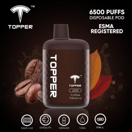 New Topper 6500 Puffs Disposable Vape