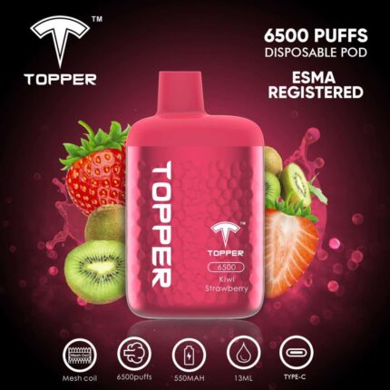 New Topper 6500 Puffs Disposable Vape