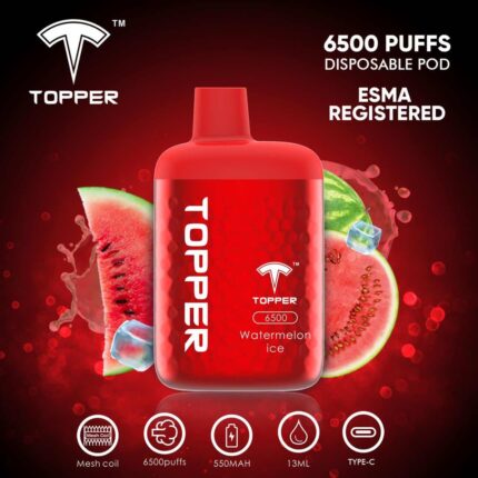 New Topper 6500 Puffs Disposable Vape