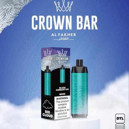 Al Fakher Blackcurrant Ice 8000 Puffs Crown Bar Disposable Vape