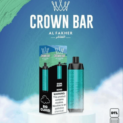Al Fakher Gum Mint 8000 Puffs Disposable Vape Crown Bar