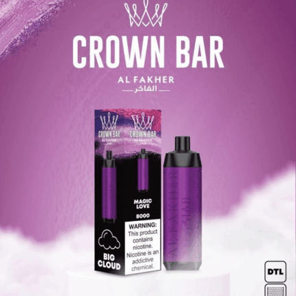 Al Fakher Magic Love 8000 Puffs Crown Bar Disposable Vape