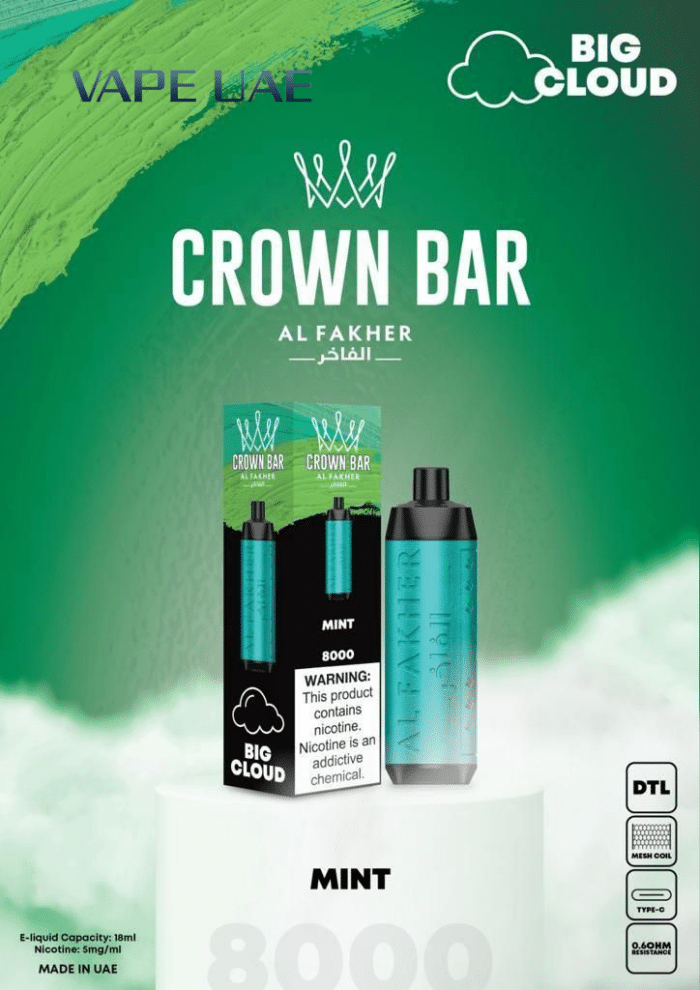 Al Fakher Mint Disposable 8000 Puffs Crown Bar Vape