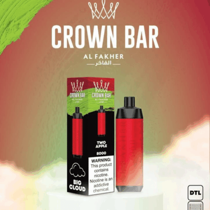 Al Fakher Two Apple Crown Bar 8000 Puffs Disposable