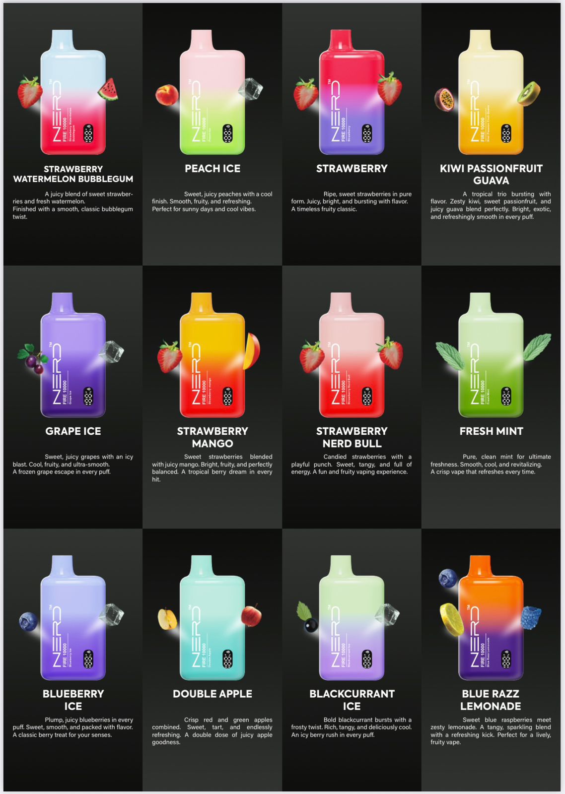 Nerd Fire 10000 Puffs Disposable Vape In UAE
