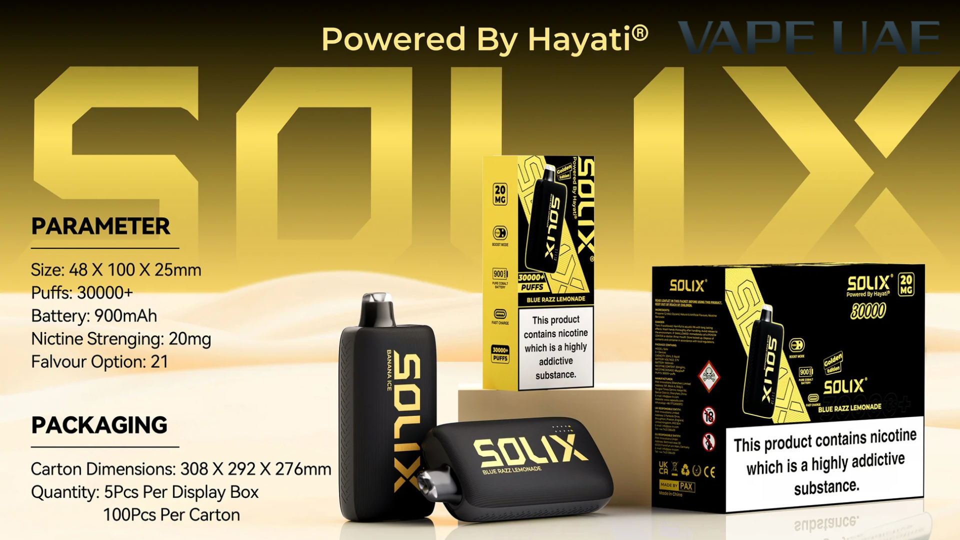 Hayati Solix 30000 Puffs Disposable Vape