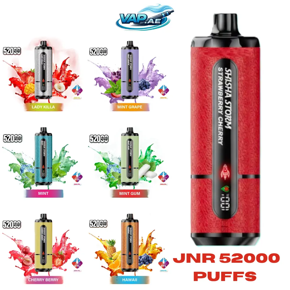 JNR Shisha Storm 52000 Puffs 2mg Disposable Vape