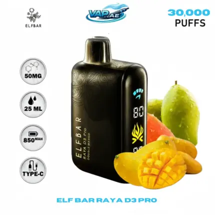 Elfbar Raya D3 Pro 30000 Puffs 50mg Disposable Vape