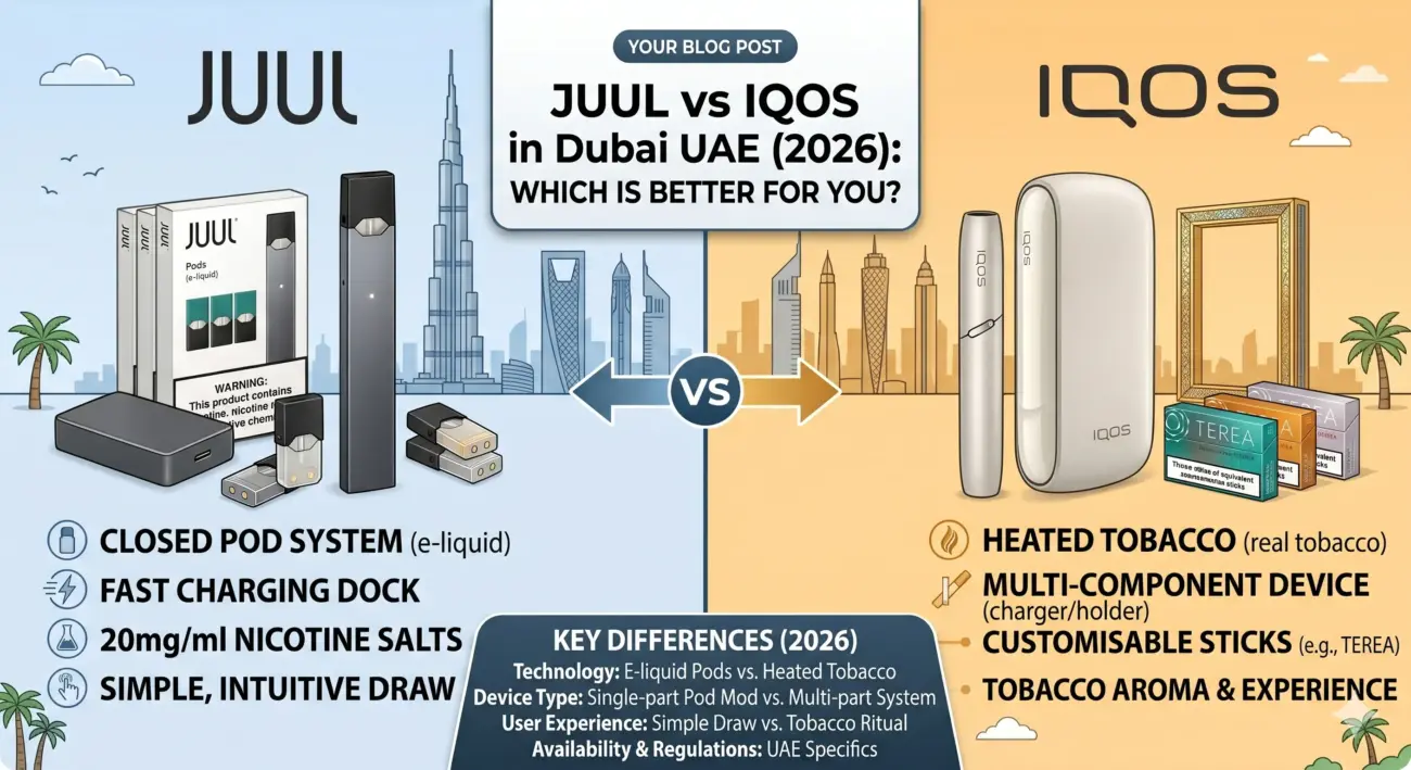 Juul vs IQOS in Dubai UAE (2026): Which Is Better for You?