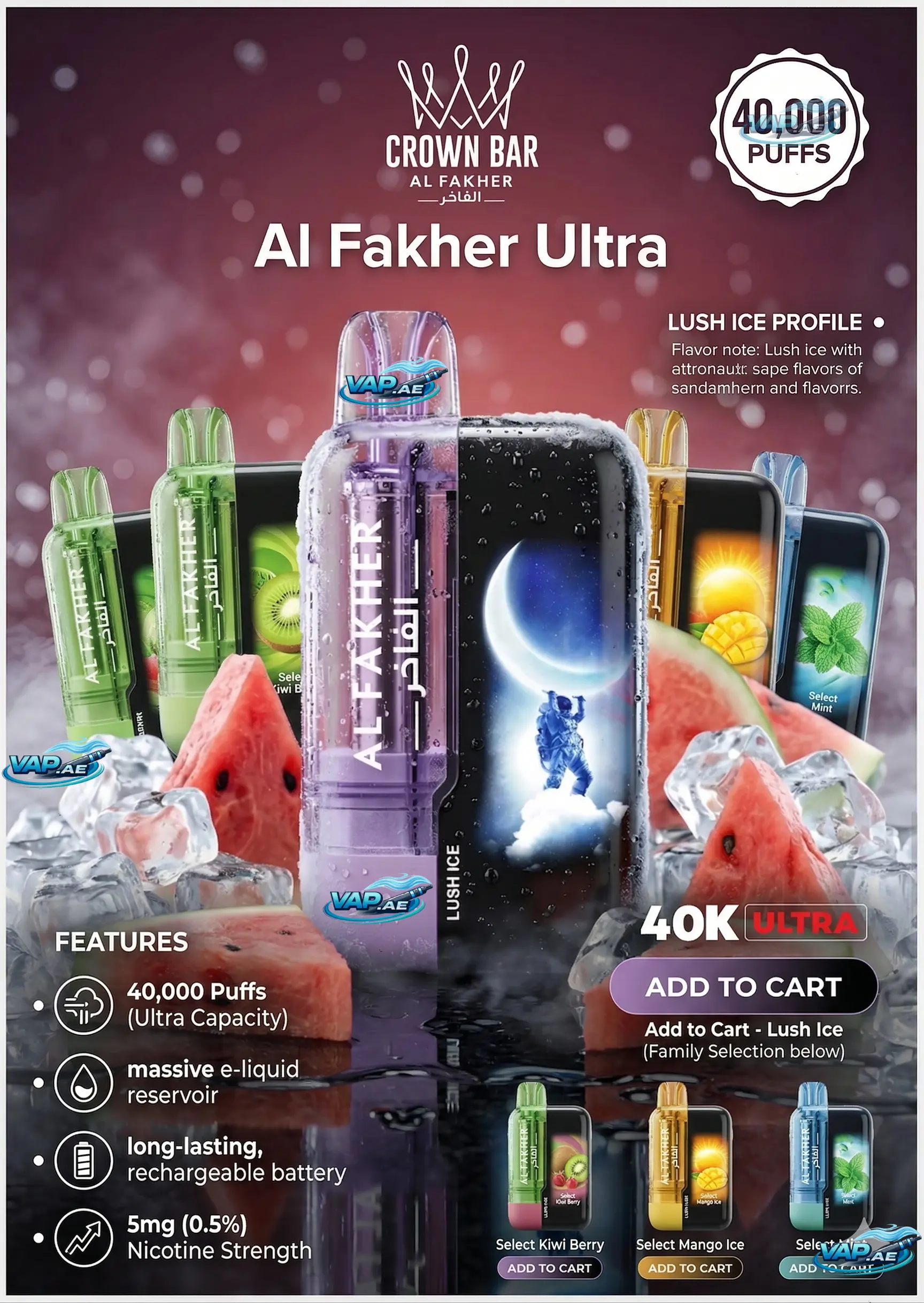 Al Fakher Ultra 40000 Puffs 5mg Disposable Vape