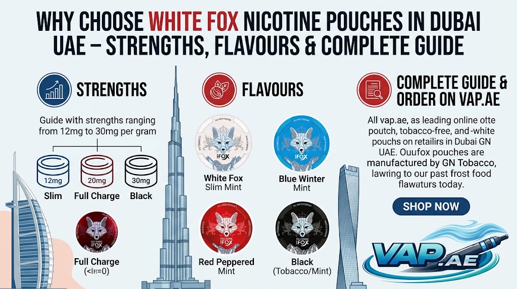 Why Choose White Fox Nicotine Pouches in Dubai UAE – Strengths, Flavours & Complete Guide