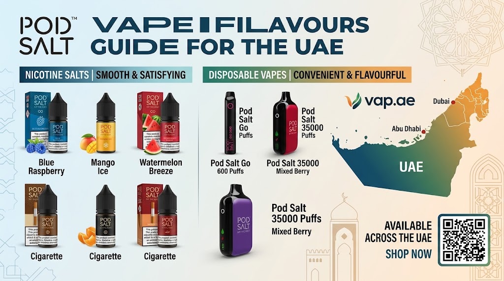 Pod Salt Vape Flavours Guide for the UAE