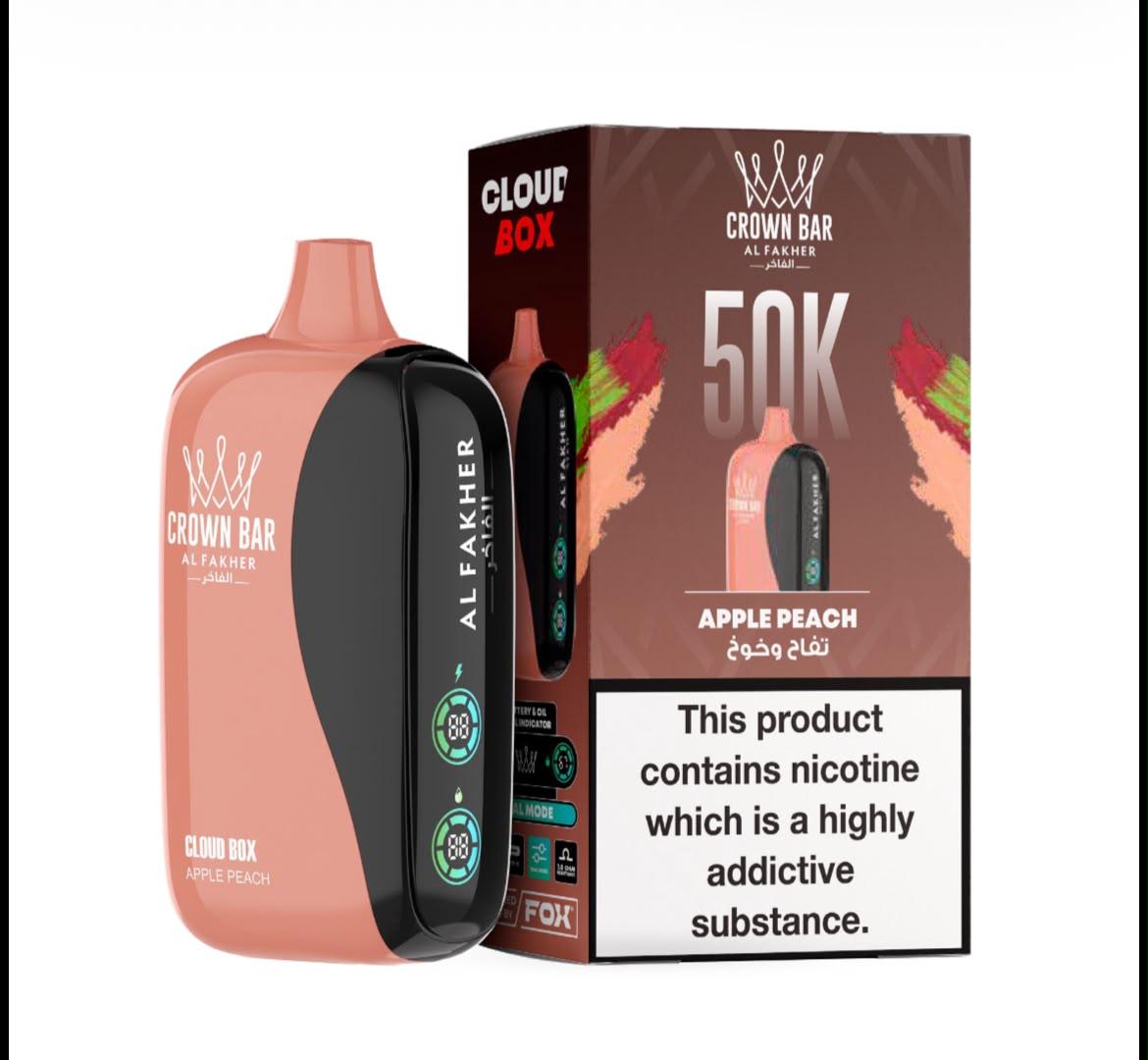 Crown Bar Al Fakher 50000 Puffs Cloud Box Disposable Vape | 6mg