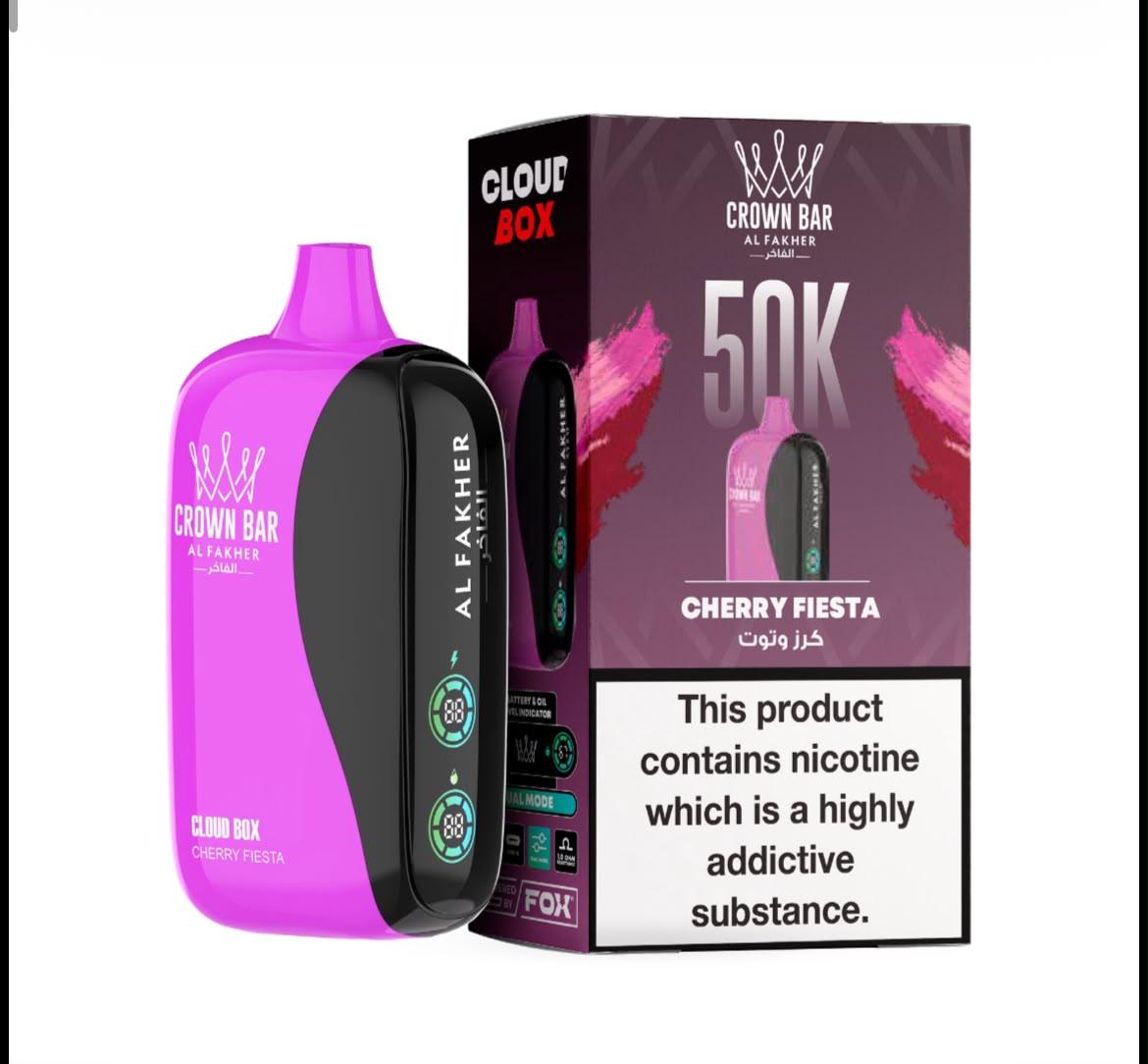 Crown Bar Al Fakher 50000 Puffs Cloud Box Disposable Vape | 6mg