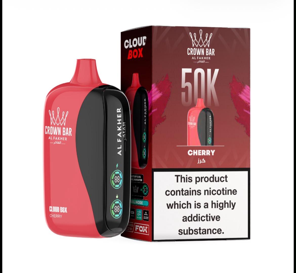 Crown Bar Al Fakher 50000 Puffs Cloud Box Disposable Vape | 6mg