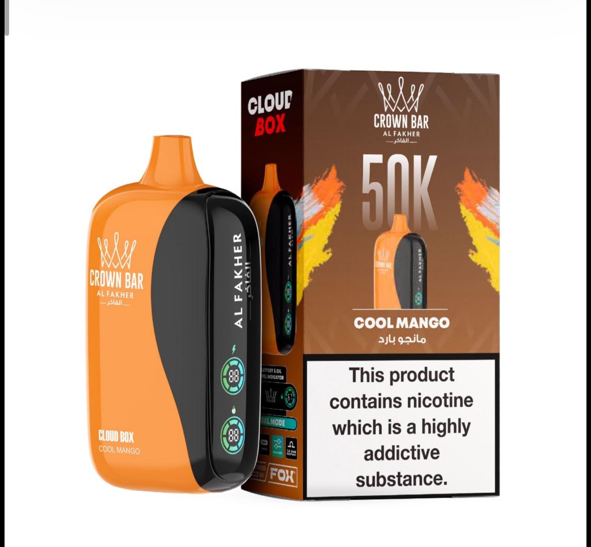 Crown Bar Al Fakher 50000 Puffs Cloud Box Disposable Vape | 6mg