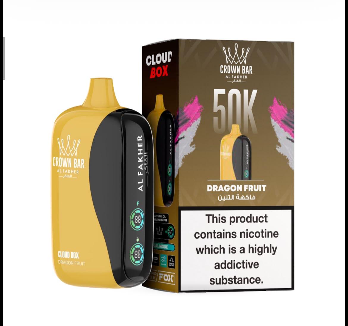 Crown Bar Al Fakher 50000 Puffs Cloud Box Disposable Vape | 6mg