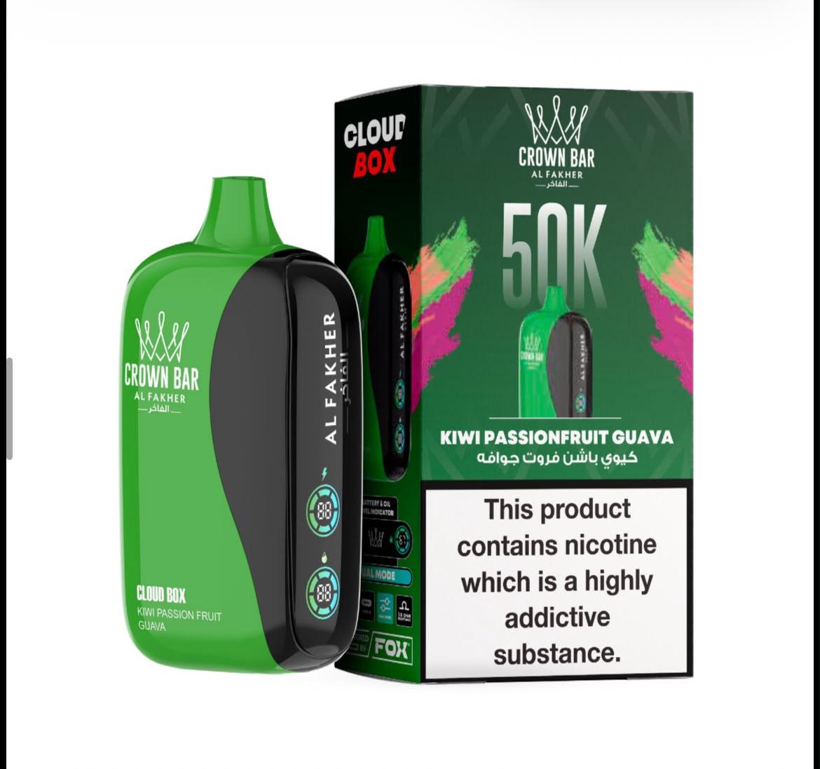 Crown Bar Al Fakher 50000 Puffs Cloud Box Disposable Vape | 6mg