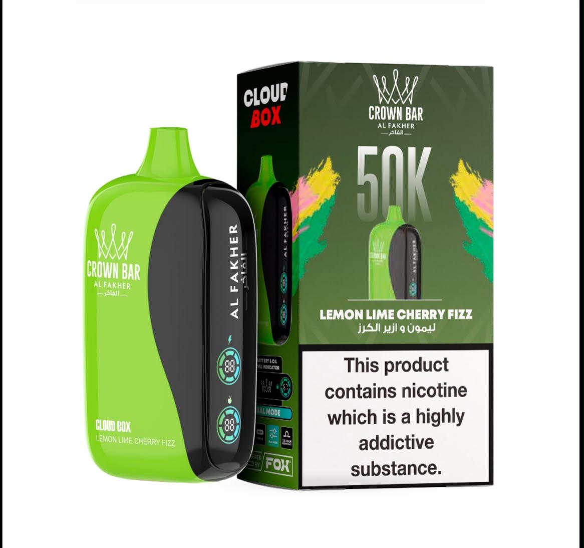 Crown Bar Al Fakher 50000 Puffs Cloud Box Disposable Vape | 6mg