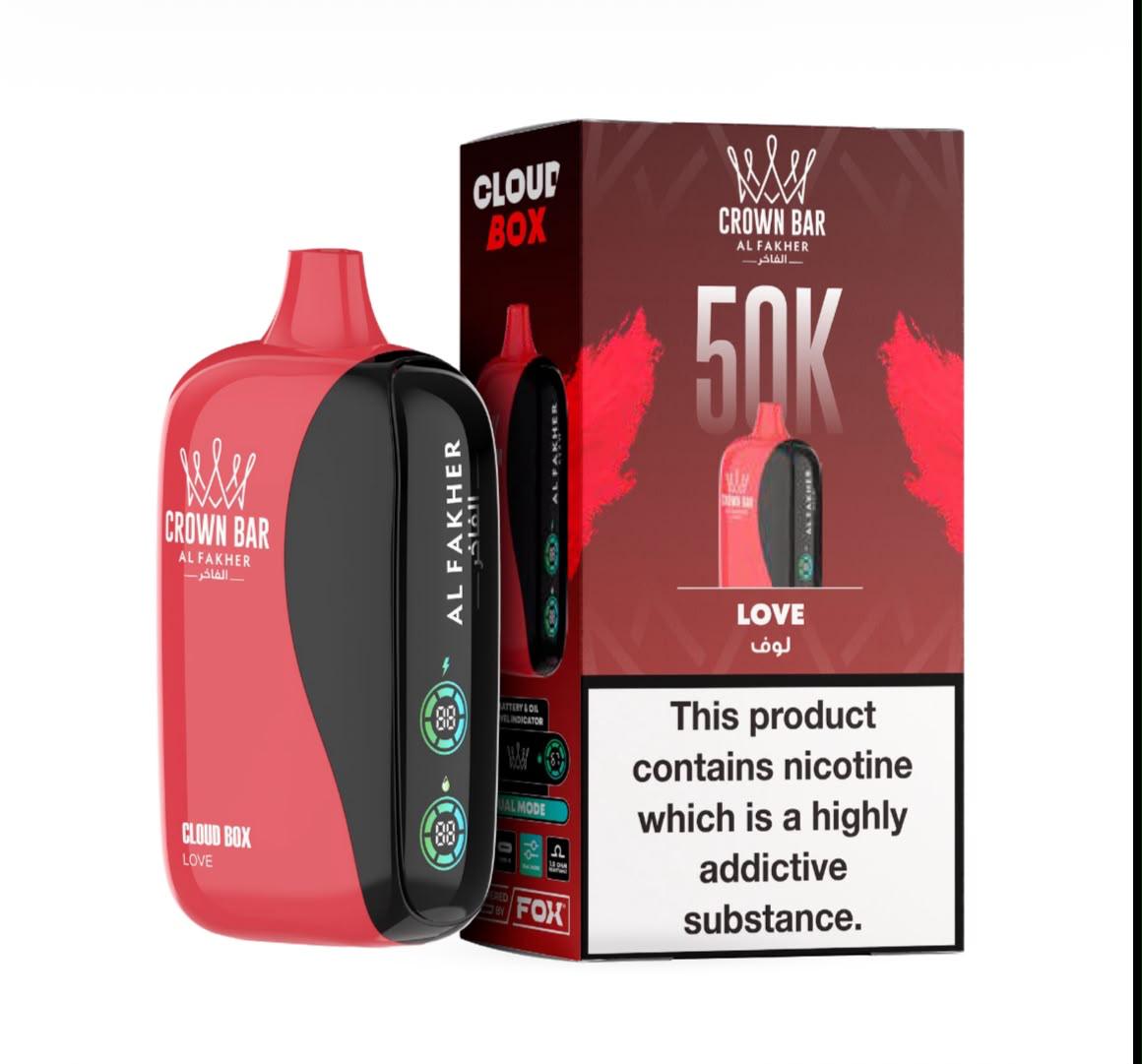 Crown Bar Al Fakher 50000 Puffs Cloud Box Disposable Vape | 6mg